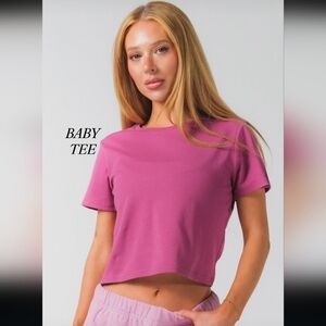 NWT ACTA Violet Baby Tee | Size Medium